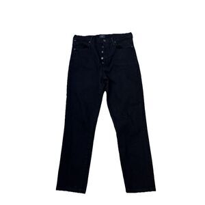 Citizens of Humanity Olivia Crop High Rise Slim Black Jeans Size 28 Button Fly